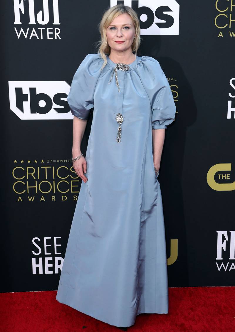 Kirsten Dunst Critics Choice Awards 2022 Red Carpet Fashion