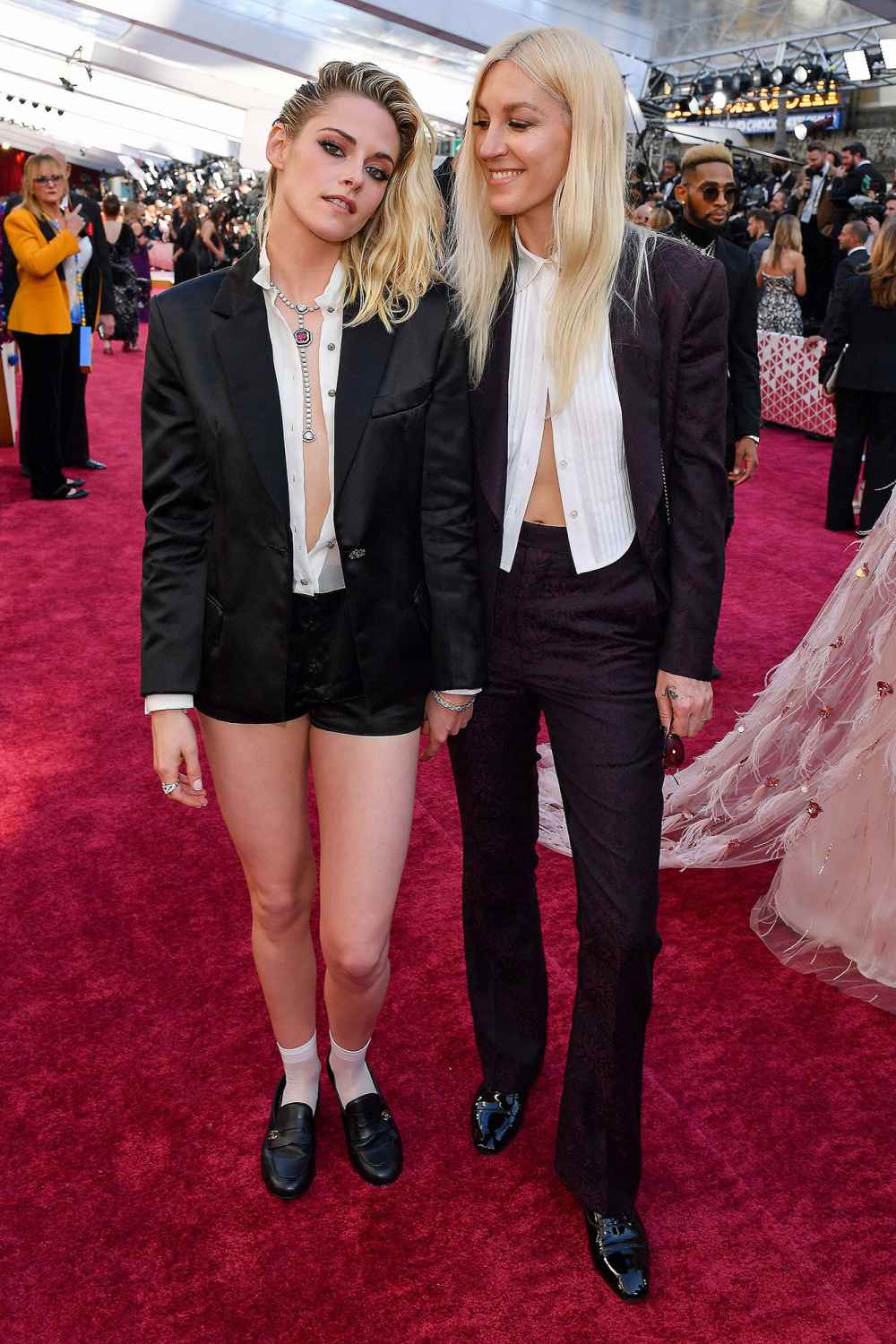 Kristen Stewart and Dylan Meyer Flats Oscars 2022