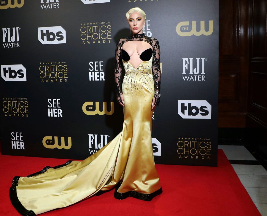 Lady Gaga Critics Choice Awards 2022 Red Carpet Fashion
