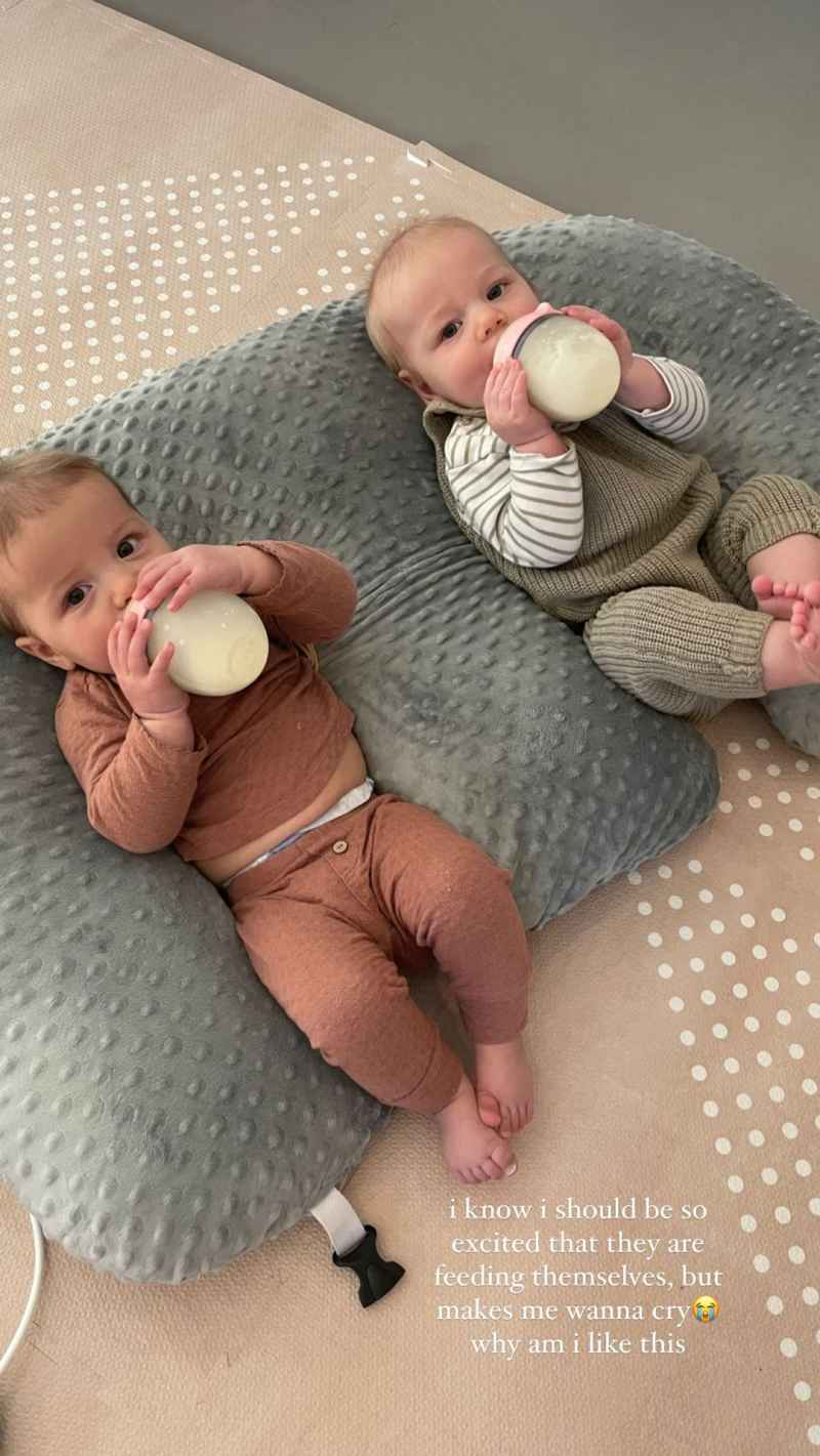 Lauren Burnham’s Twins Senna and Lux Are Feeding Themselves: I ‘Want to Cry’