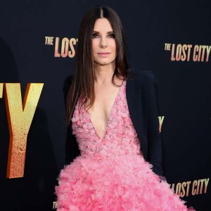 Leather Plunging Neckline Sandra Bullock Wows Lost City Premiere
