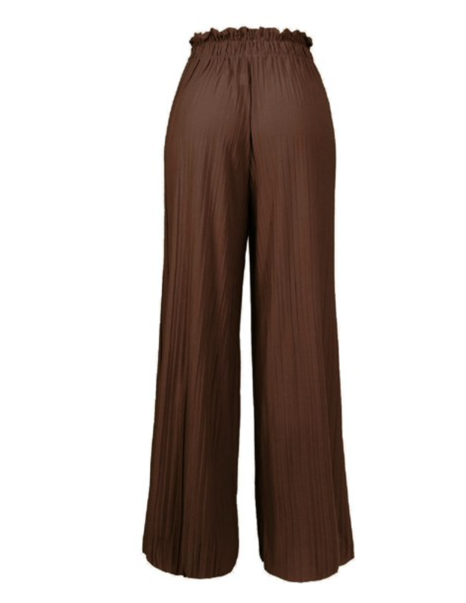 Made by Olivia Pleated Wide Leg Palazzo Pants