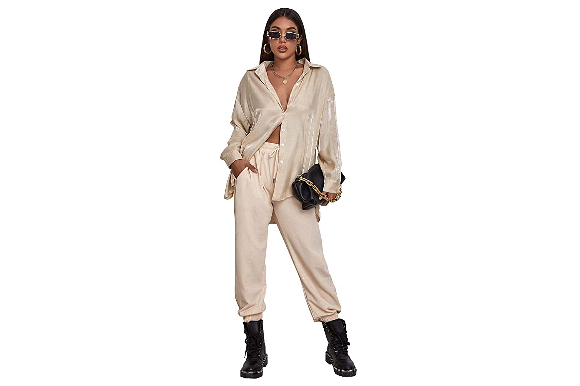 womens oversized button down shirt