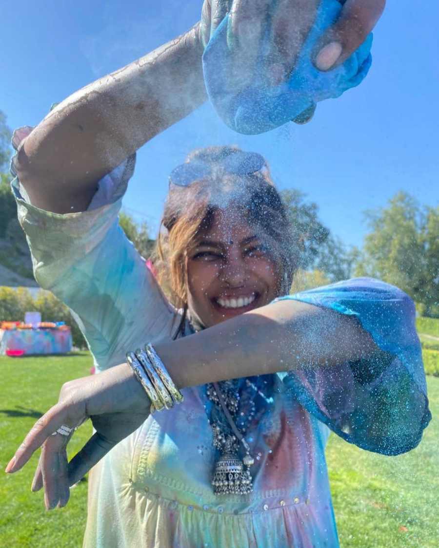 Nick Jonas and Priyanka Chopra Celebrate 1st Holi Since Becoming Parents: See Photos From the Festivities