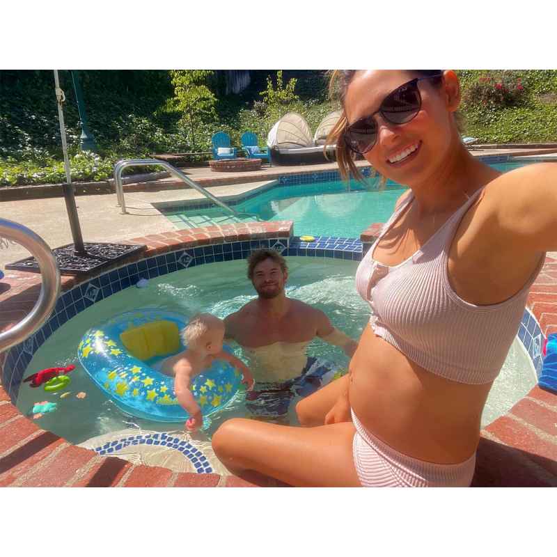 Pregnant Celebrities Showing Their Bare Bumps in Bathing Suits in 2022: Photos