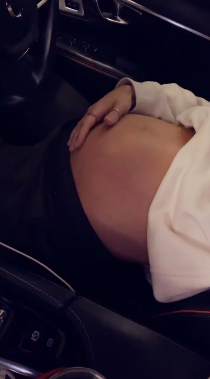 Pregnant Sharna Burgess' Baby Bump Album Passenger Seat