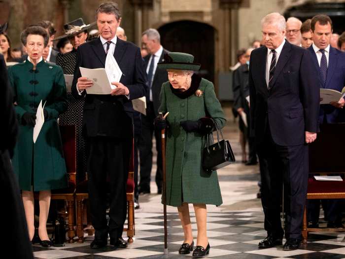Prince Andrew Joins Queen Elizabeth II at Prince Philip's Memorial Service