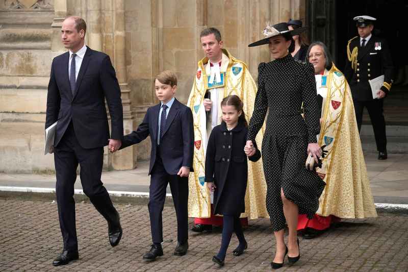 Prince William and Duchess Kate Bring Prince George and Princess Charlotte to Prince Philip Memorial Service 2