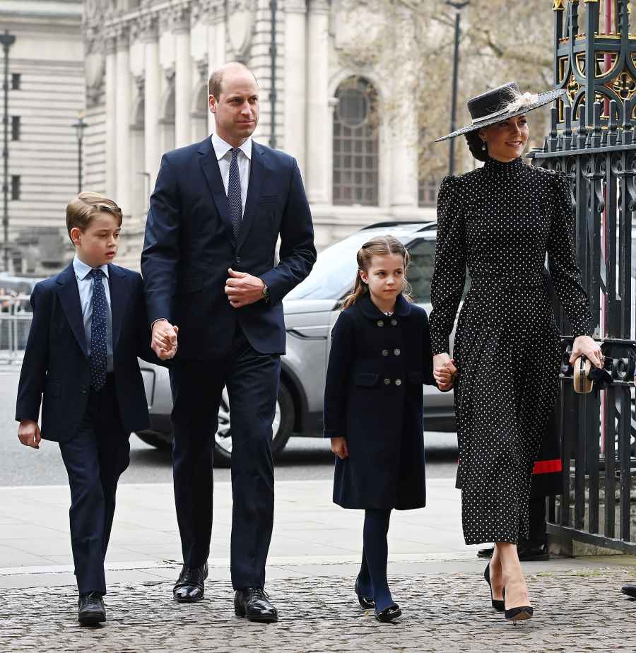 Prince William and Duchess Kate Bring Prince George and Princess Charlotte to Prince Philip Memorial Service 7