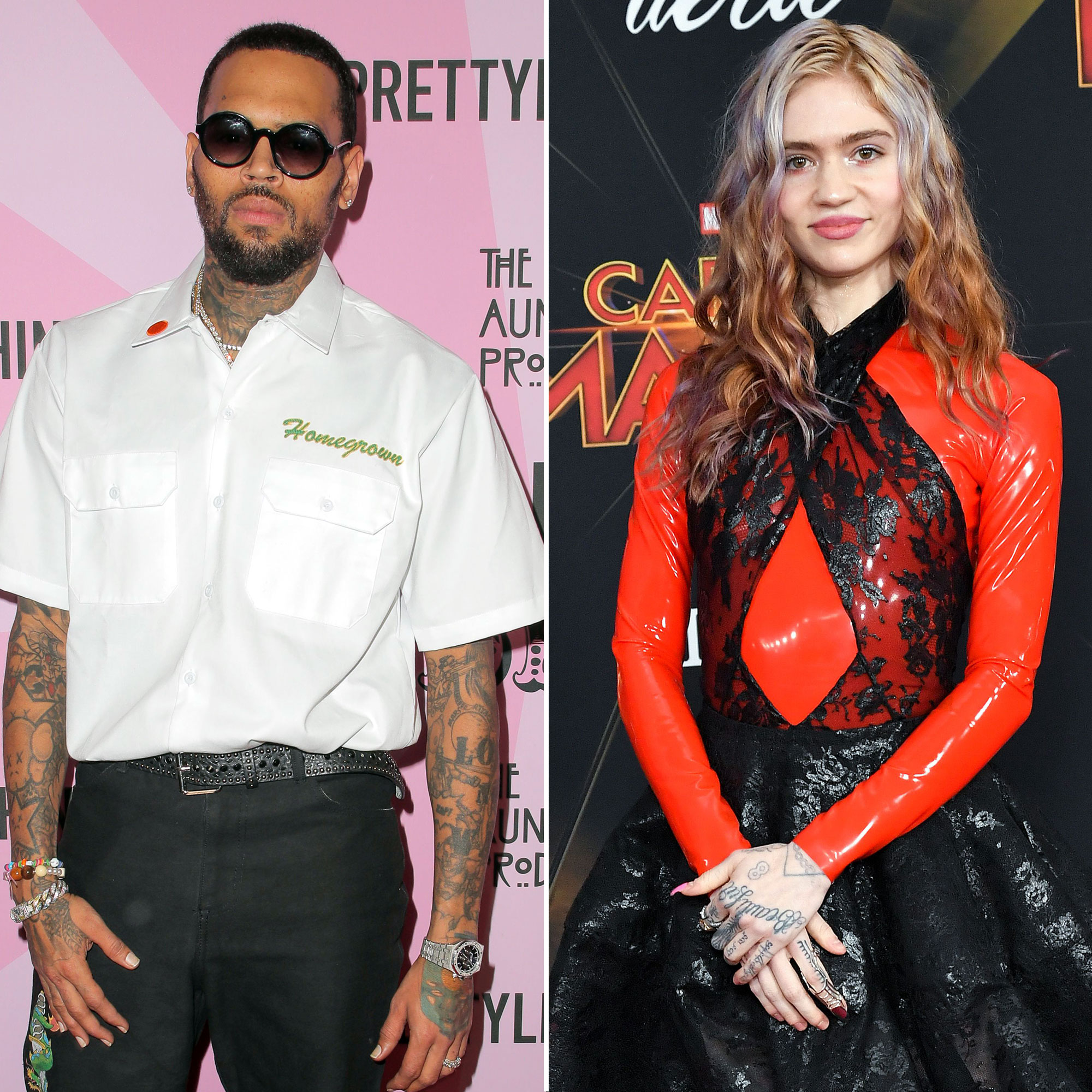 See Celebs' Wildest and Craziest Tattoos of All Time: Chris Brown's Face  Ink to Grimes' Alien Design - Us Weekly