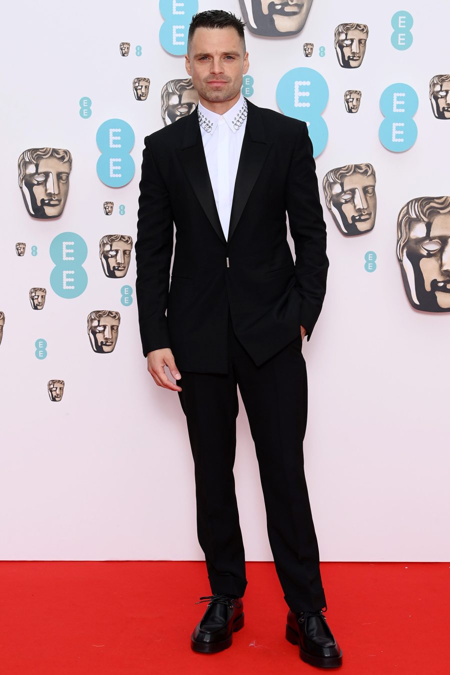 See What Stars Wore 2022 BAFTAs Sebastian Stan