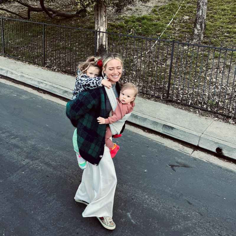 Sister, Sister! Hilary Duff Carries Both Banks and Mae in Sweet Shot