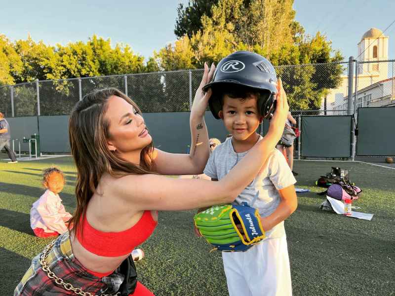 So Sporty! Chrissy Teigen’s Son Miles, 3, Looks Too Cute Playing T-Ball