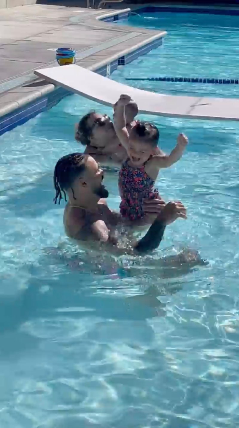 The Challenge’s Cory Wharton and More Celebs Teaching Their Babies to Swim