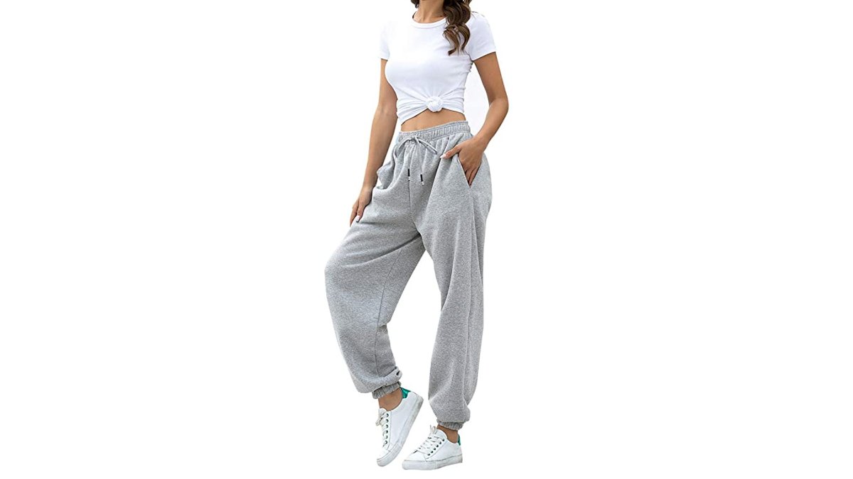 VINMEN Cinch Bottom Sweatpants for Women with Pockets