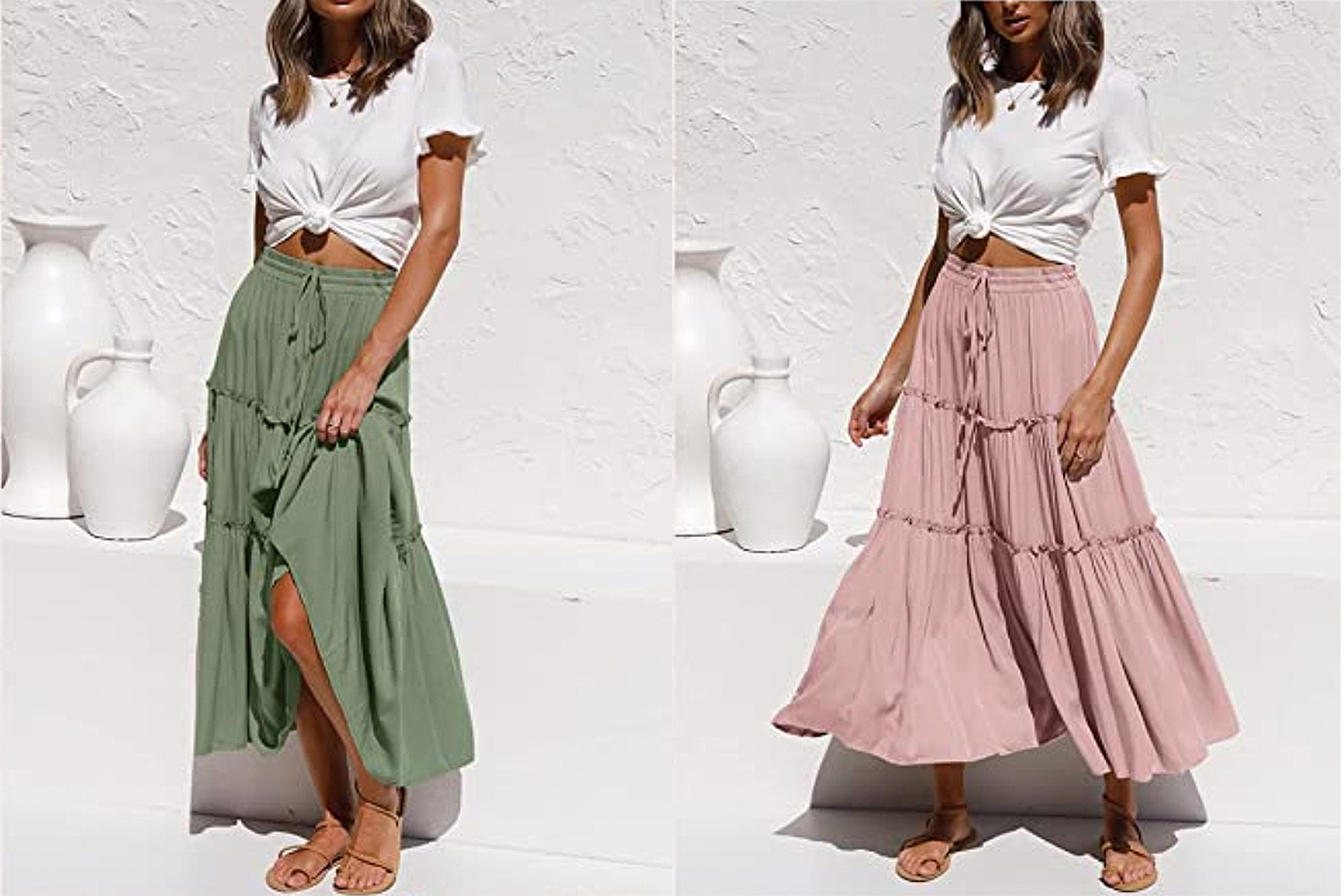 Long Wrap Skirt for Summer Women's Beach Cover Up Maxi Skirt for Women Joob Joob Long Boho Skirt or Midi Dress