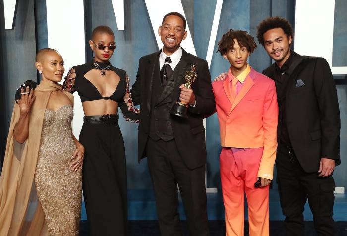 Willow Smith Subtly Reacts to Will Smith Oscars Slap 2 Jada Pinkett-Smith, Willow Smith, Will Smith, Jaden Smith and Trey Smith
