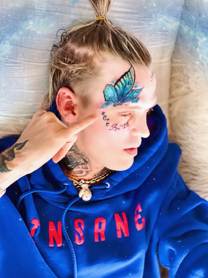 Aaron Carter Debuts Butterfly Face Tattoo in Honor of Late Sister Leslie