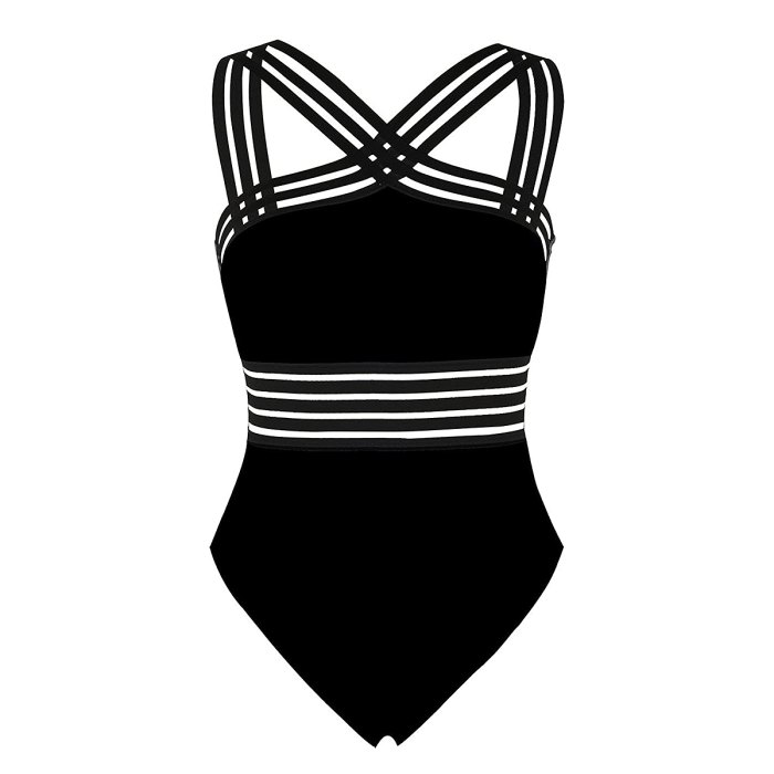 flattering-swimsuits-mesh-stripe-one-piece