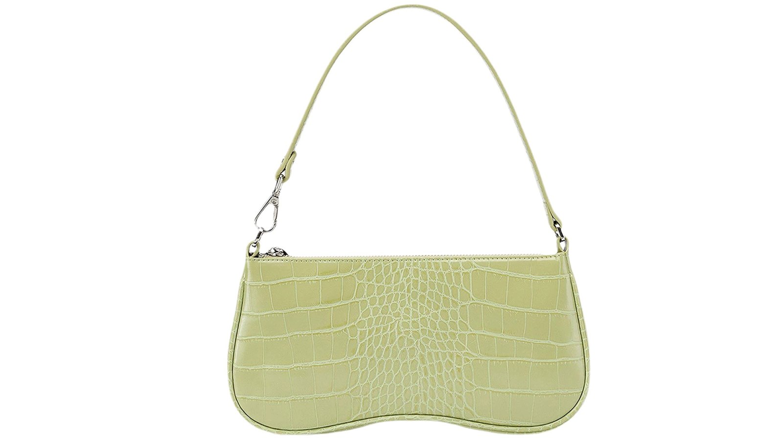 green crocodile purse