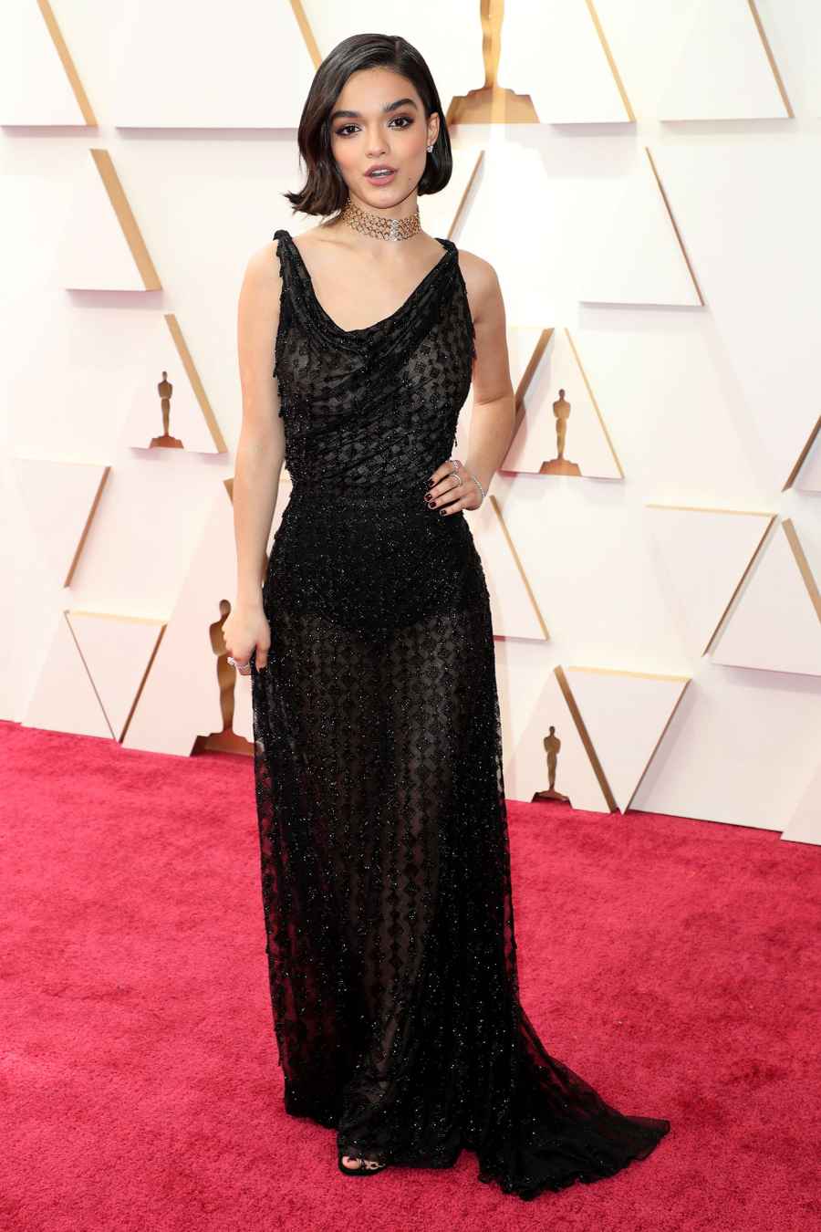 oscars 2022 red carpet Rachel Zegler