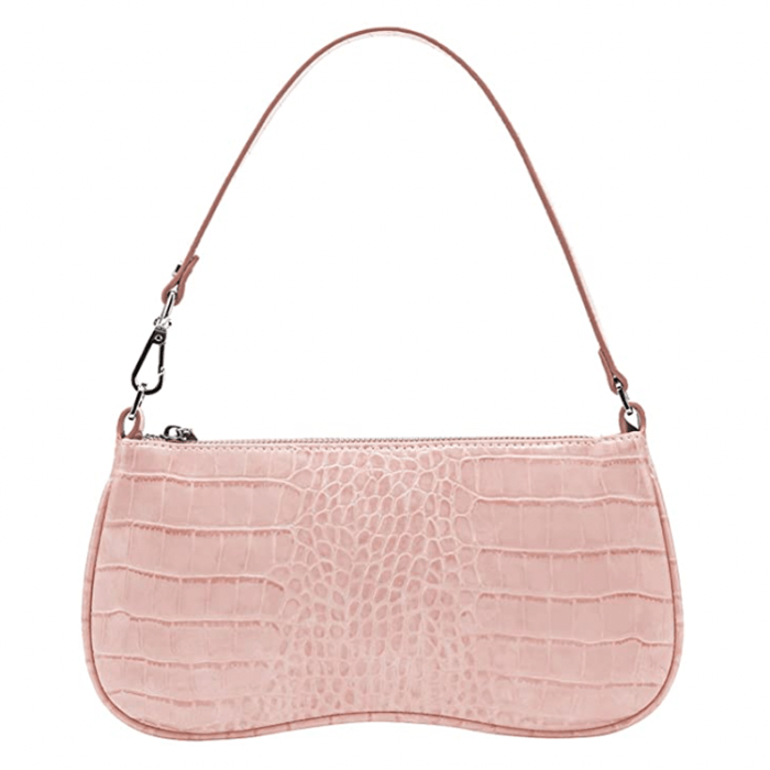 pink crocodile purse