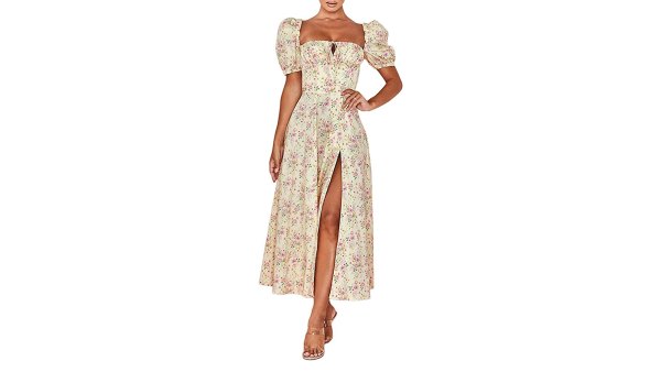 yellow floral dress
