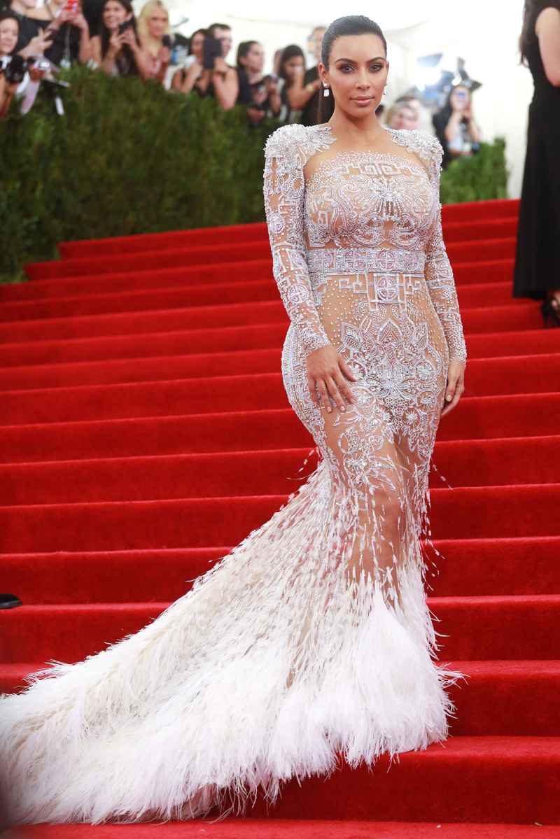 2015 Kim Kardashian History of the Kardashian-Jenner Met Gala Fashion Moments