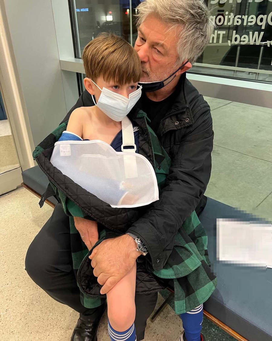 Alec Baldwin Hilaria Baldwins Son Rafael, 6 Breaks Arm Will Have Long Recovery