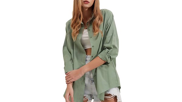 BIG DART Women's Loose Button Down Top
