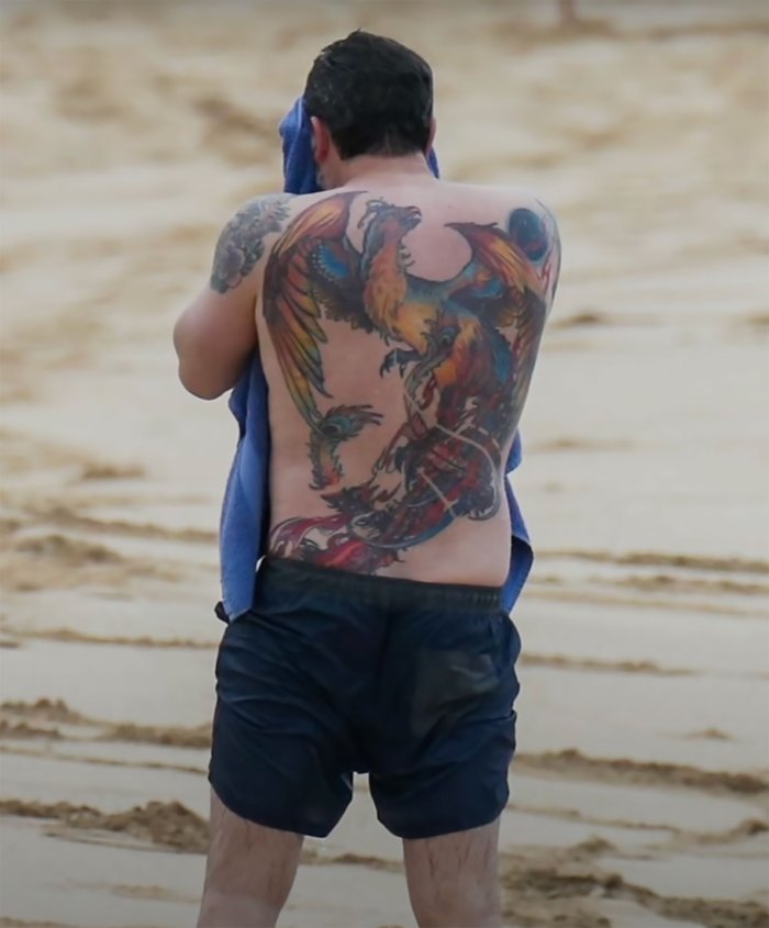 Ben Affleck Has Huge, Colorful New Back Tattoo of Phoenix: See the Shocking Ink! Beach