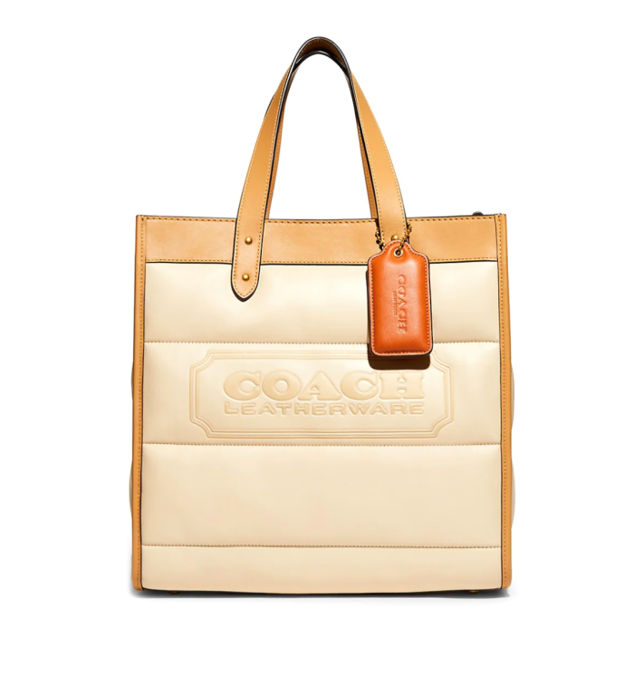 COACH Field Colorblock Quilted Leather Tote