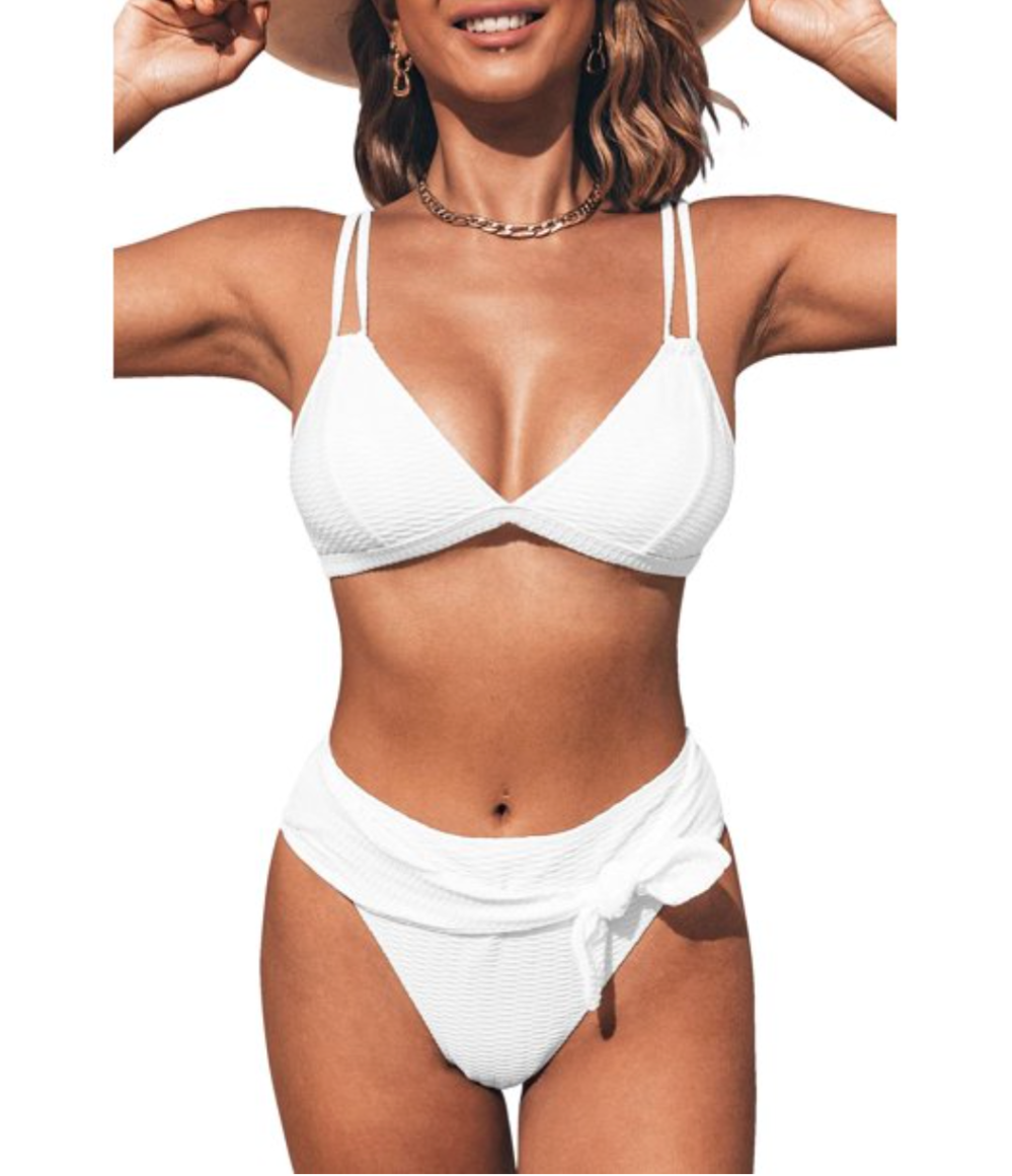 CUPSHE Women's White Bikini Set
