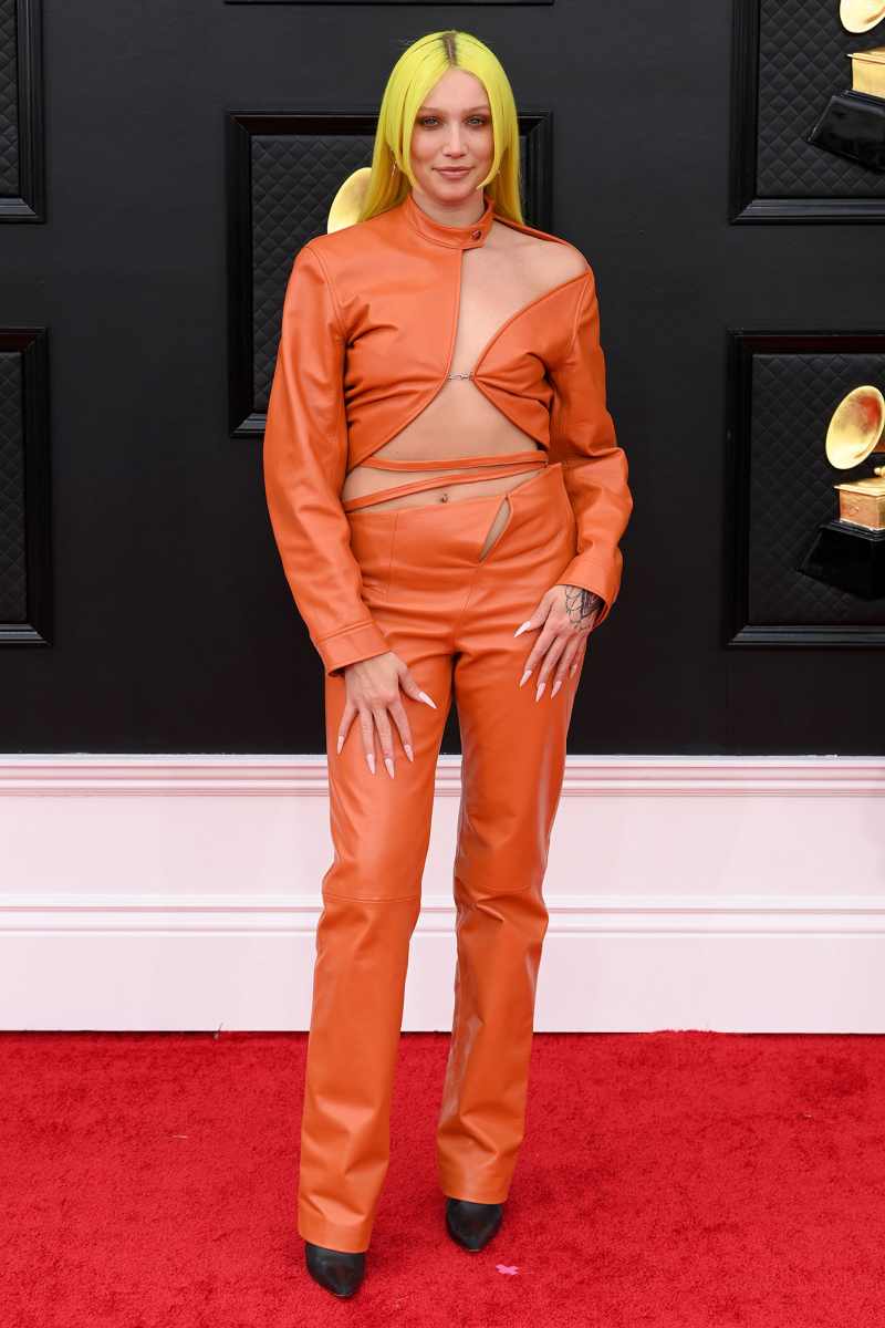 Calin Russo Red Carpet Arrival Grammys 2022