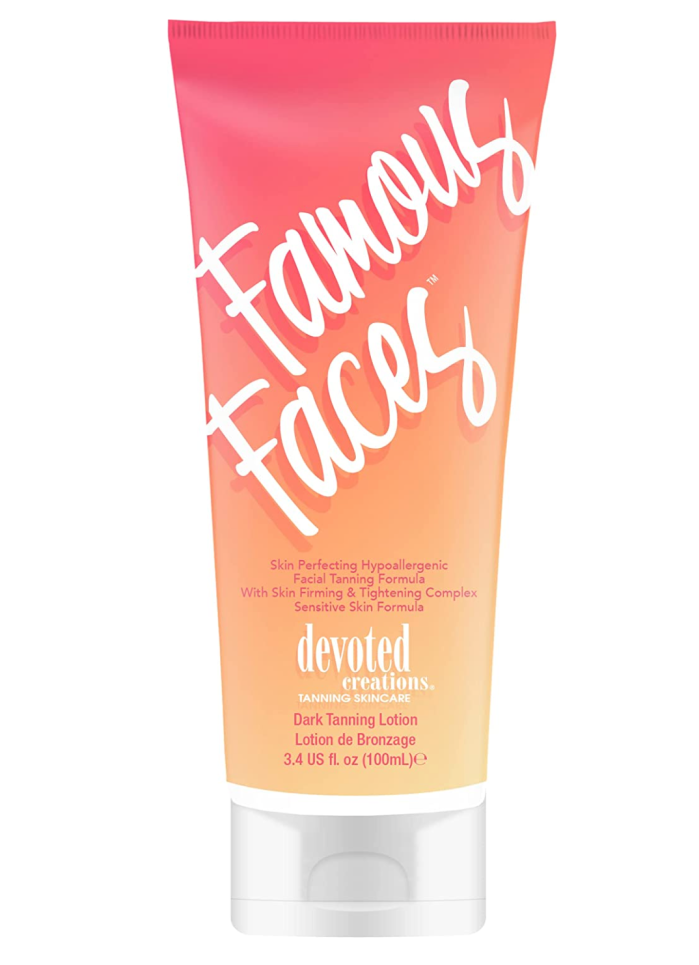 Devoted Creations Famous Faces Skin Perfecting Hypoallergenic Facial Tanning Lotion