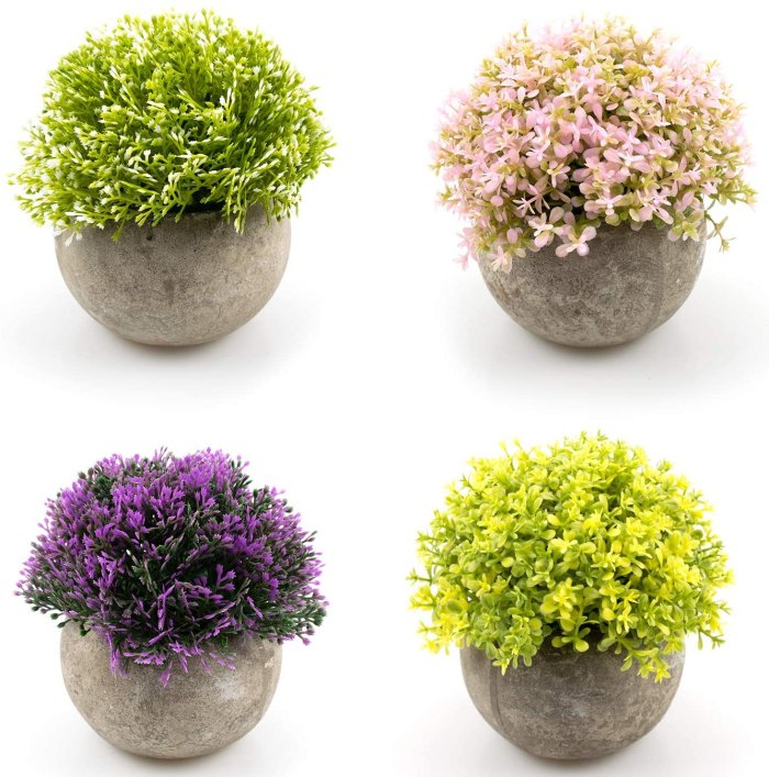 Foraineam 4-Pack Flower Topiary Shrubs Set