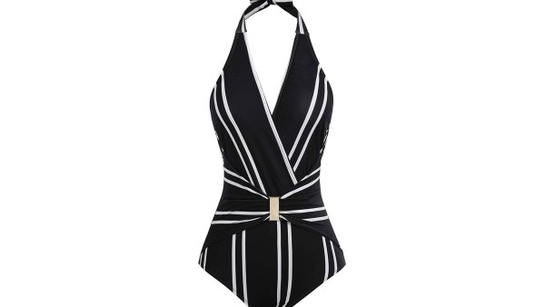 GRACE KARIN Women's Halter V Neck Swimsuit