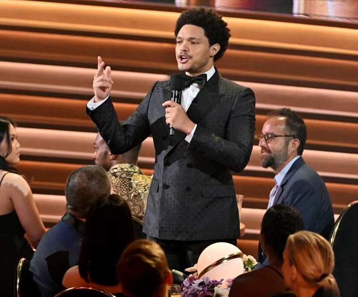 Grammys 2022 Host Trevor Noah Addresses Will Smith and Chris Rock Drama on Stage 2