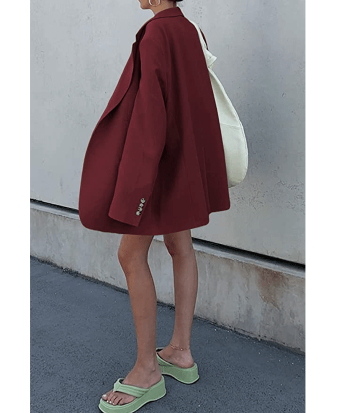 Grlasen Women's Long Sleeve Oversized Lapel Blazer