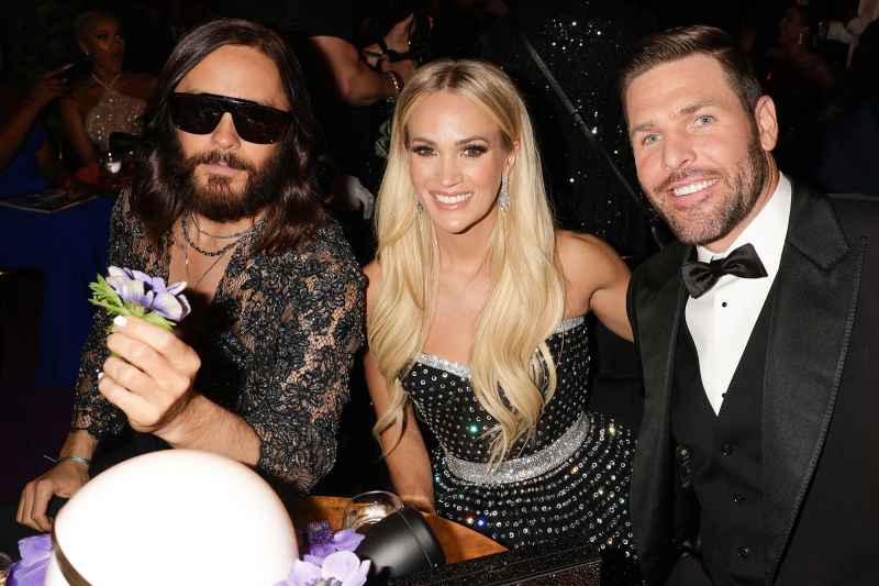JARED LETO, CARRIE UNDERWOOD and husband MIKE FISHER What You Didn't See On Tv Grammys 2022
