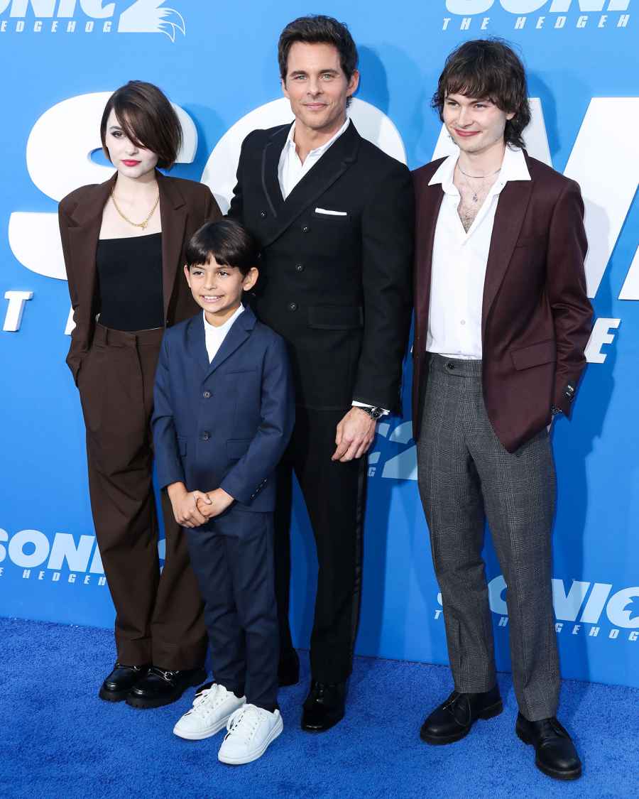 James Marsden Brings 3 Kids Sonic Hedgehog 2 Premiere Family Photos