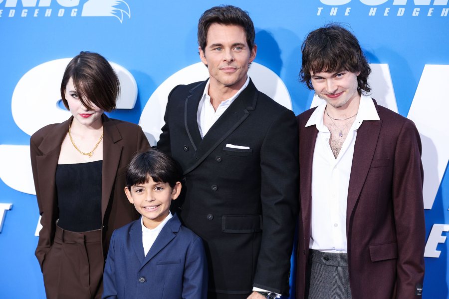 James Marsden Brings 3 Kids Sonic Hedgehog 2 Premiere Family Photos