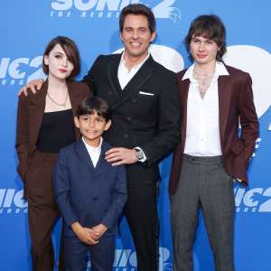 James Marsden Brings 3 Kids Sonic Hedgehog 2 Premiere Family Photos
