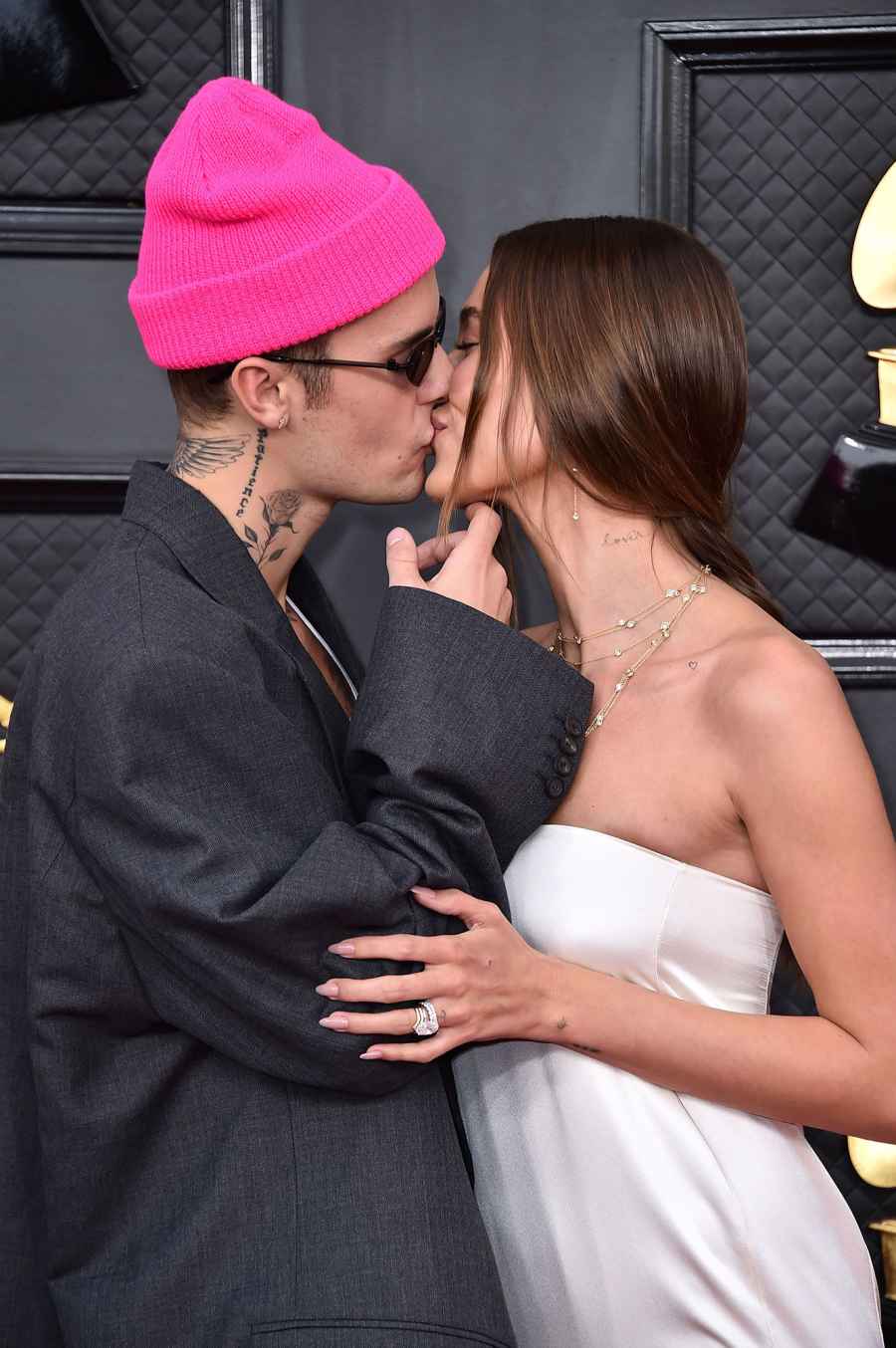 Justin Bieber and Wife Hailey Baldwin Attend 2022 Grammys Following Her Health Scare