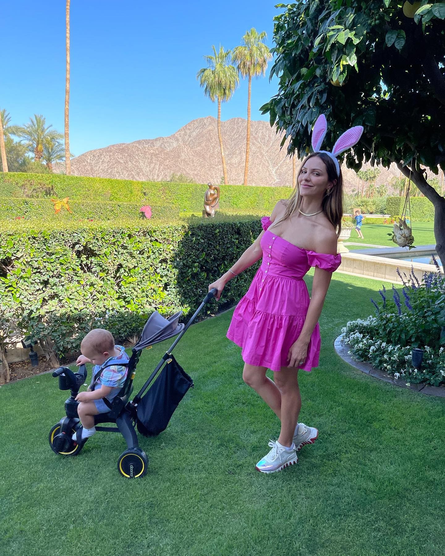 Katharine McPhee Shares Rare Photos of Her and David Foster's Easter With Son Rennie 5