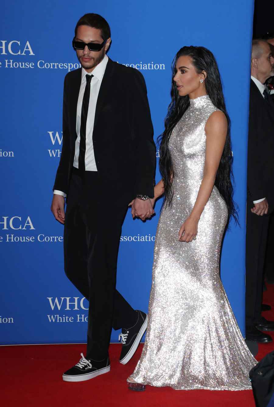 Kim Kardashian and Pete Davidson Hold Hands at Their First Red Carpet