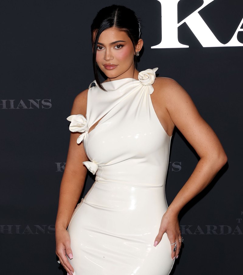 Kylie Jenner Makes Postpartum Red Carpet Return in Latex Dress at The Kardashians Premiere