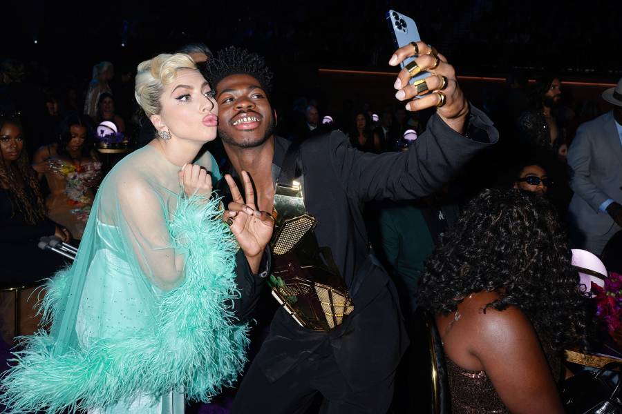 LADY GAGA and LIL NAS X What You Didn't See On Tv Grammys 2022