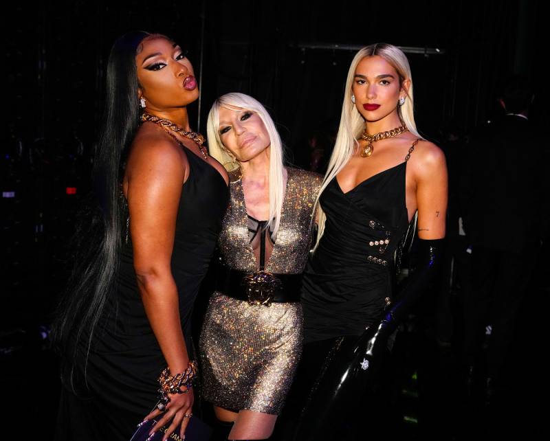 MEGAN THEE STALLION, Donatello Versace, and Due Lipa What You Didn't See On Tv Grammys 2022