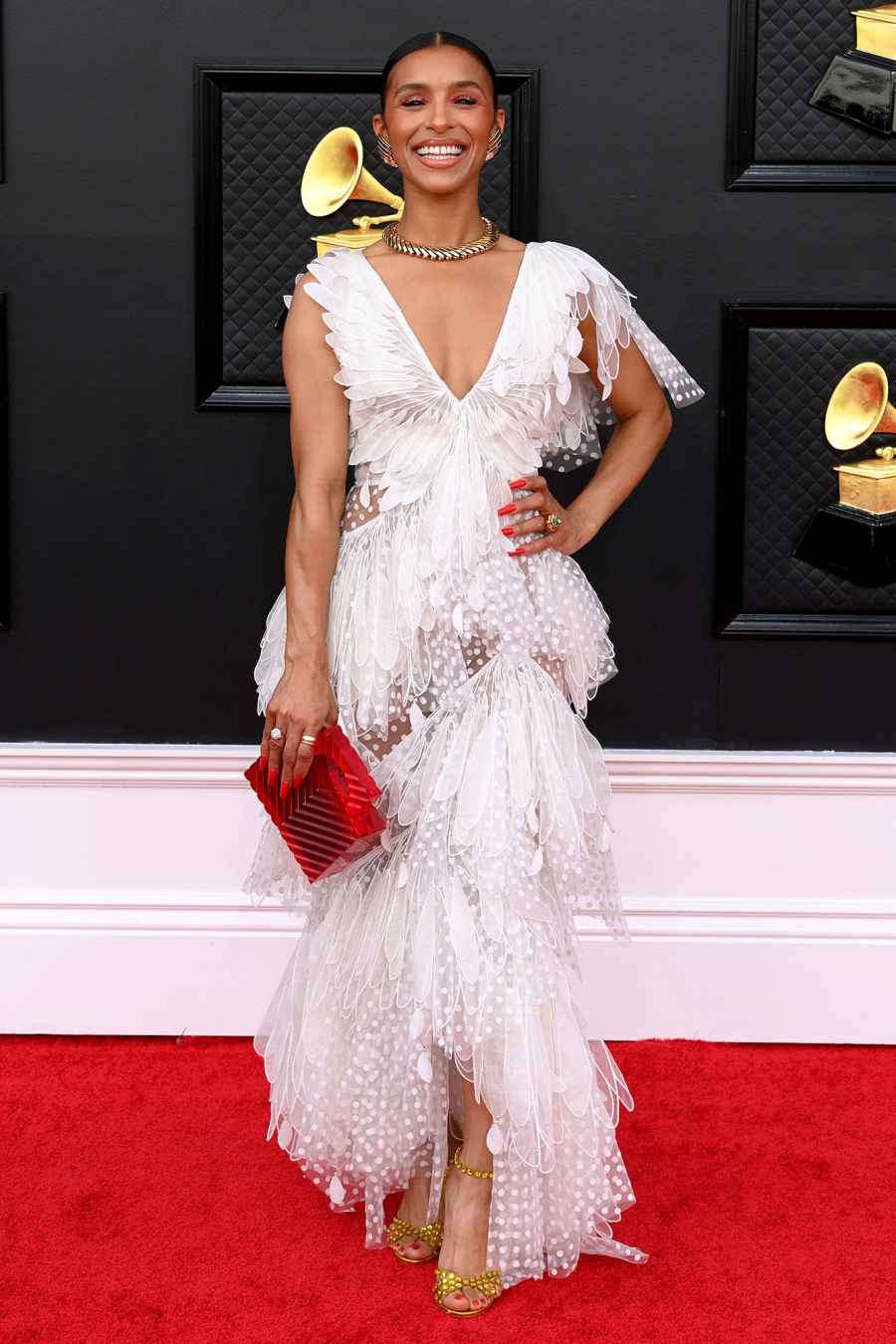 Melody Thornton Red Carpet Arrival Grammys 2022